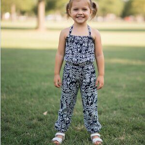 CHACH BEACH Girl's Jumpsuit Swim Blue Size 4 Smocked